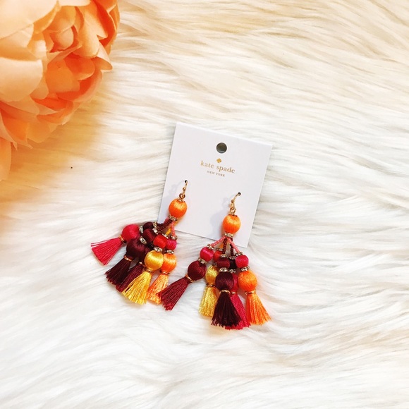 kate spade Jewelry - Kate Spade Pretty Poms Tassel Earrings